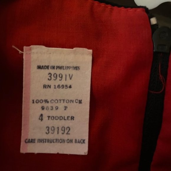 Vintage Black Velvet Toddler dress - Picture 2 of 3